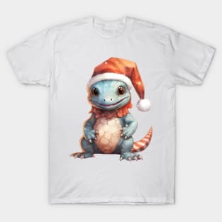 Gila Monster in Santa Hat T-Shirt